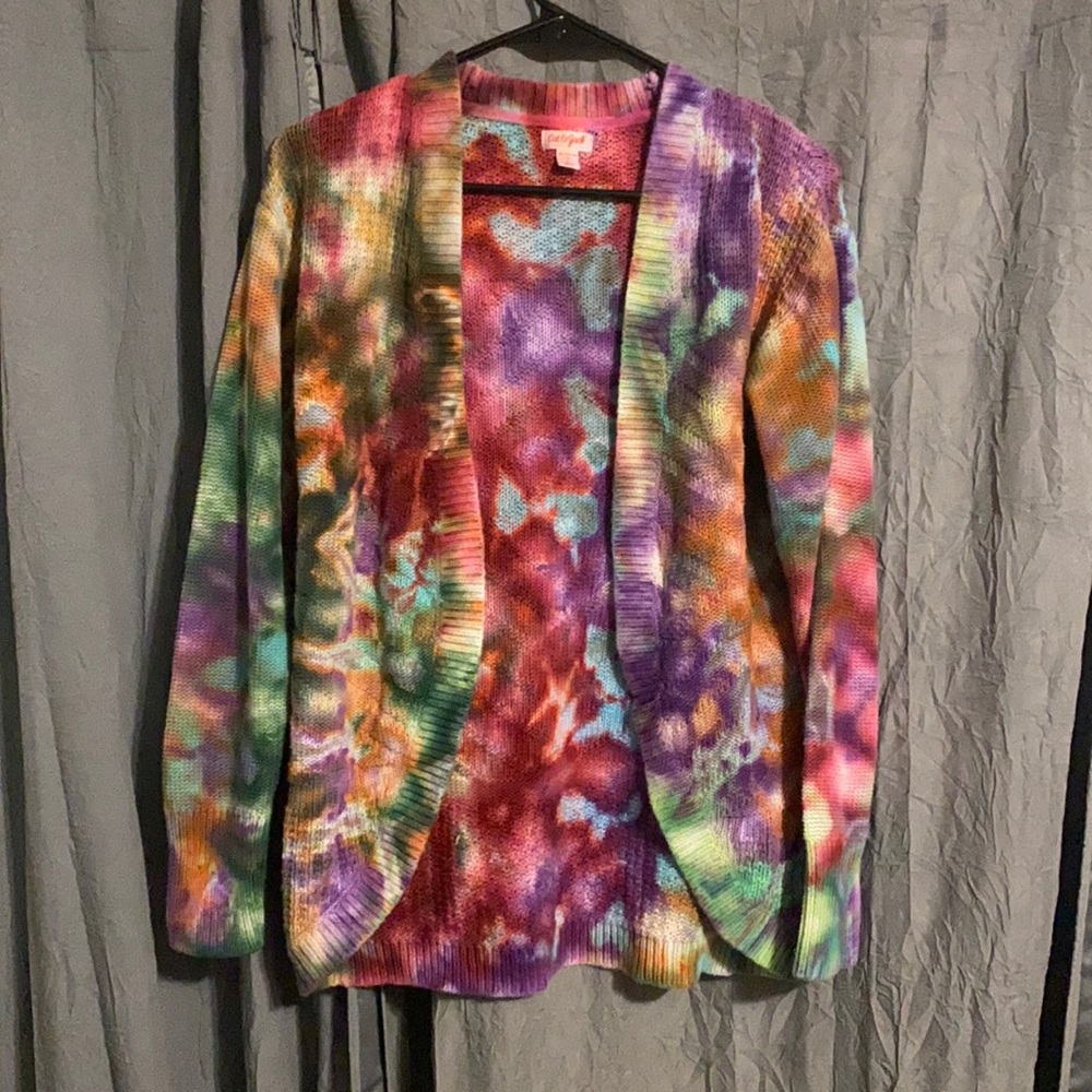 Cat & Jack knit cardigan has been tie dyed✌🏼